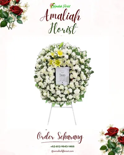 Krans Bunga Duka Cita di Sriharjo